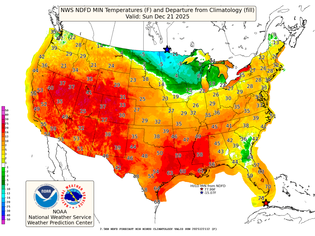 Holiday travel impacted by chill.