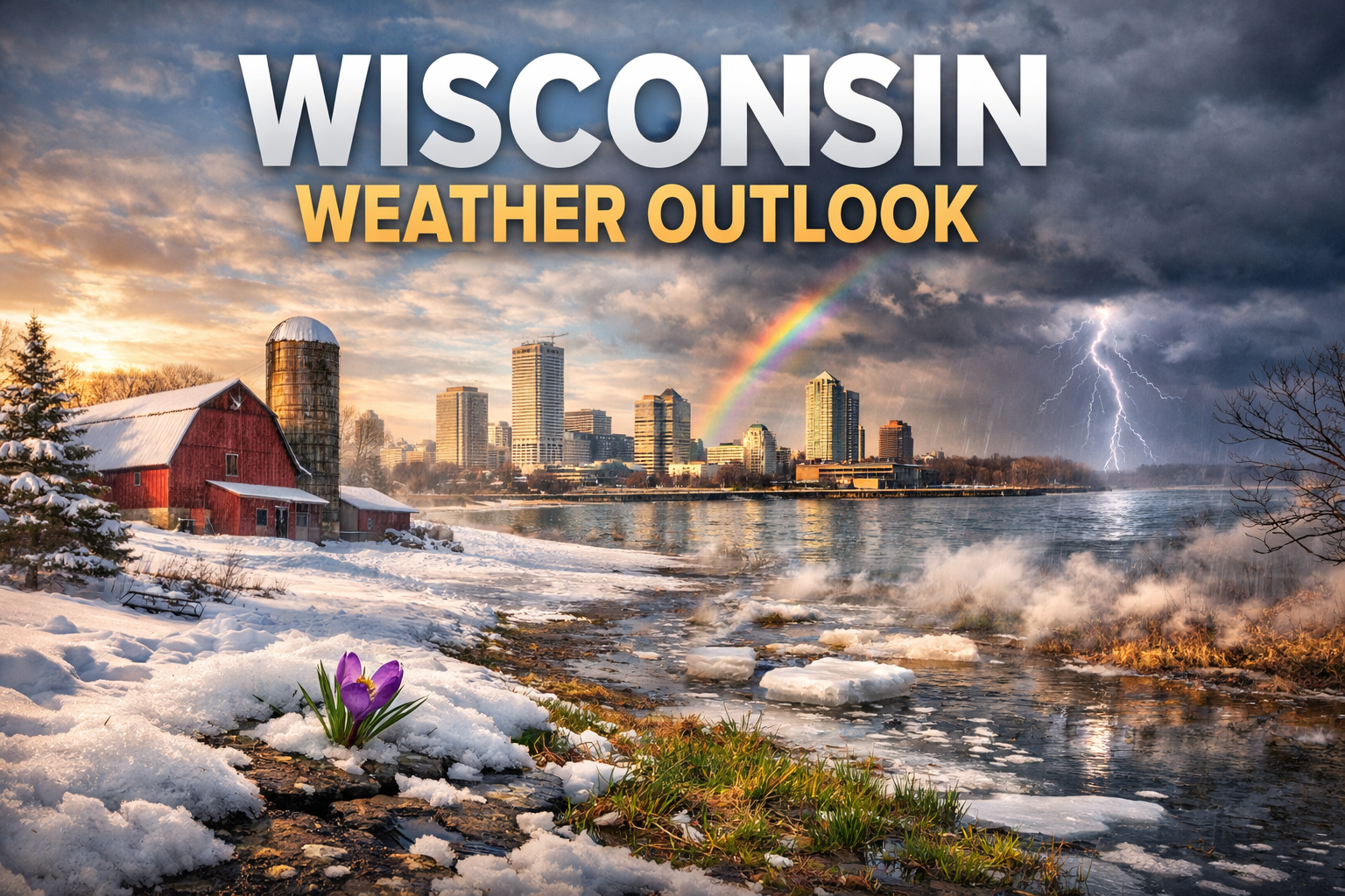 Wisconsin weather this week. March rain and warmth.