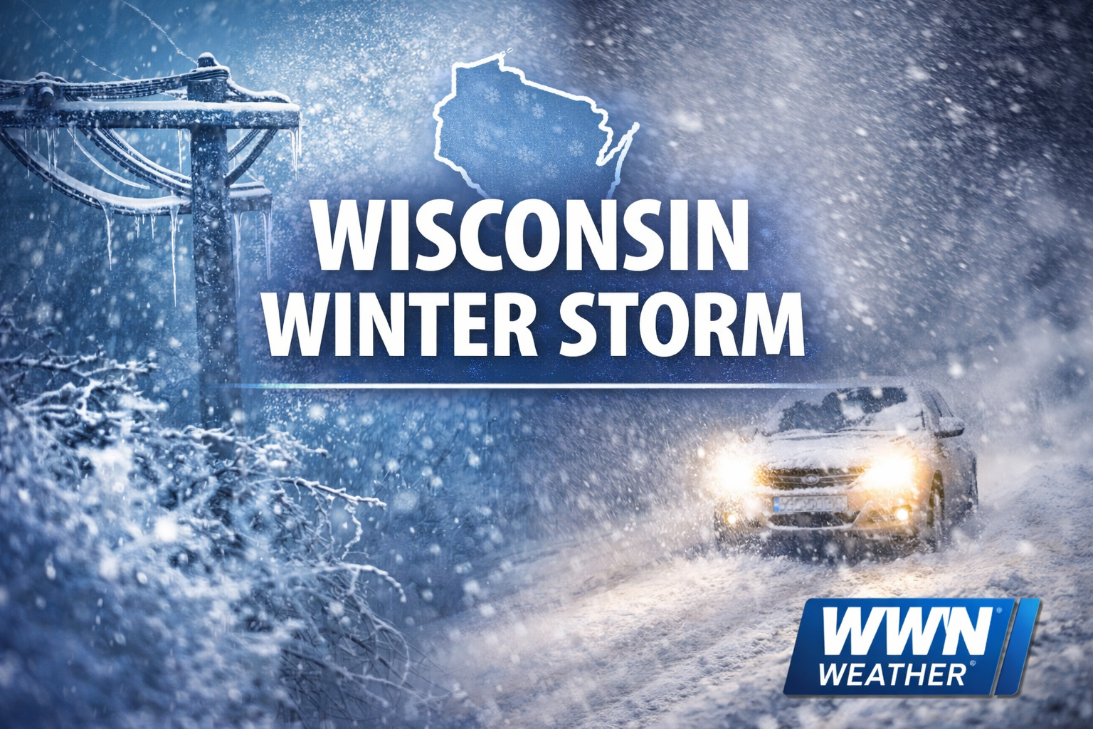 Wisconsin Winter Storm Ice snow blizzard
