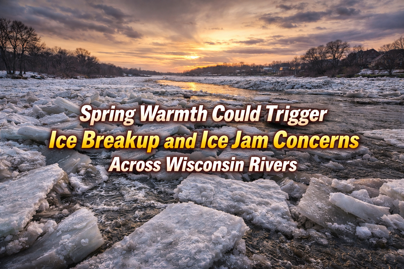Ice Jam Wisconsin