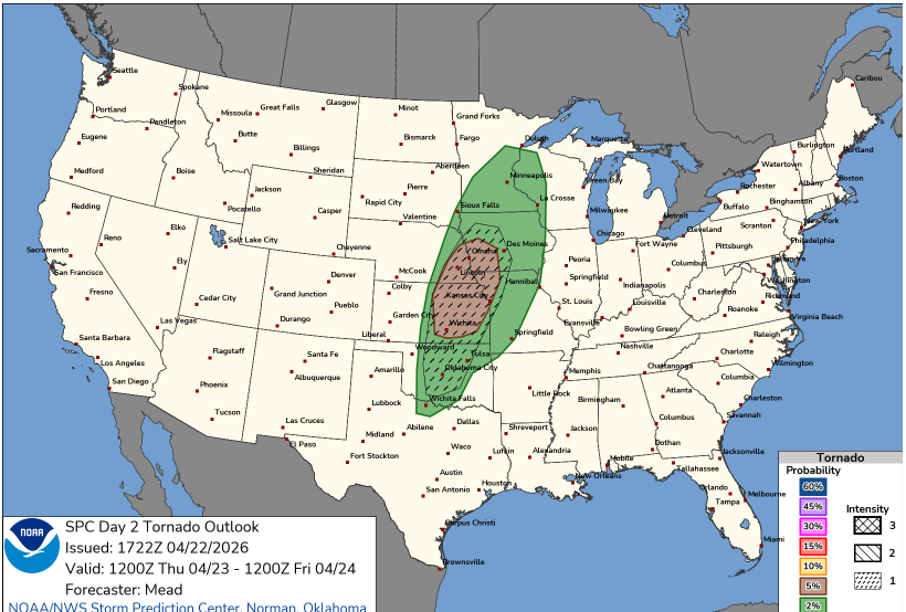 Severe storm threat tornado