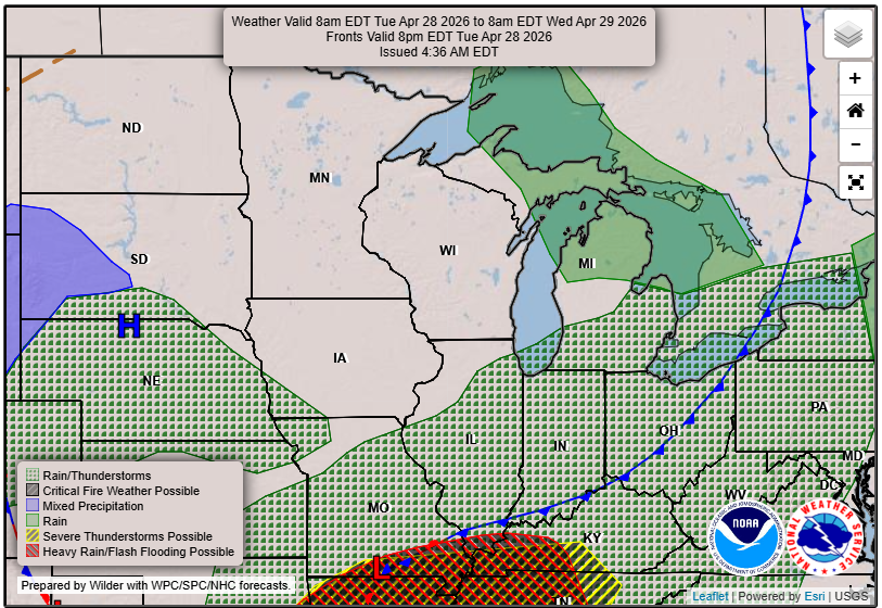 Wisconsin Weather Tuesday