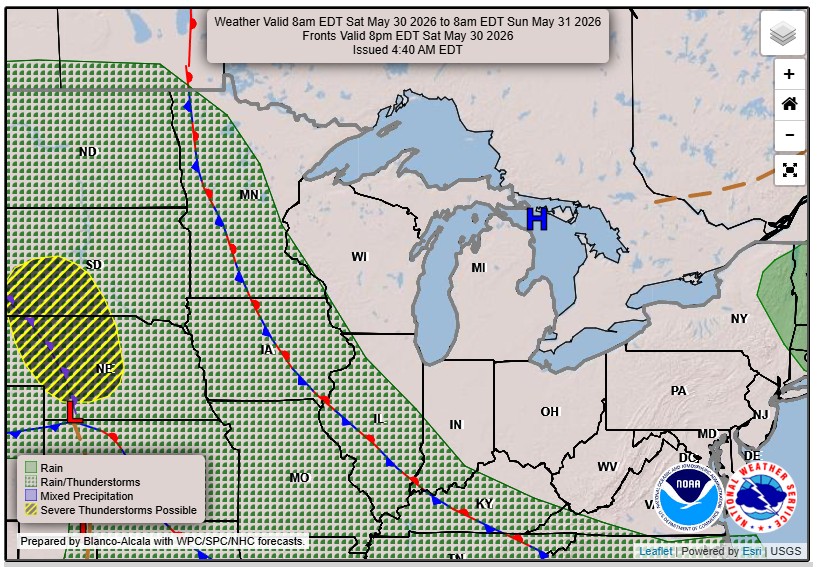 Saturday Wisconsin Weather May 30