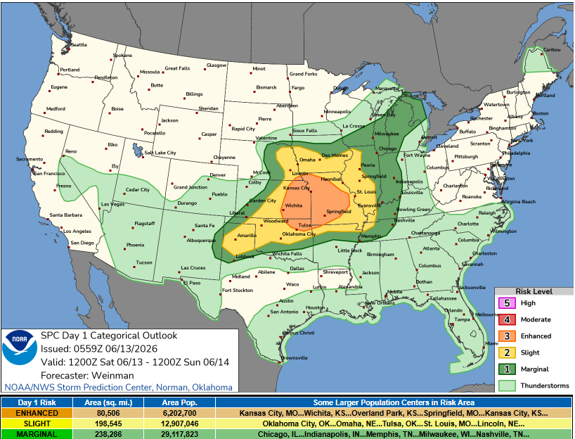 Severe thunderstorms possible