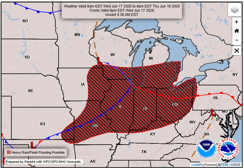 Stormy weather Wednesday