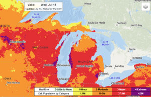 Wisconsin Weather Now: Heat Wave Peaks, Dangerous Heat Through Midweek