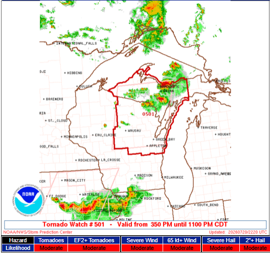 Tornado Watch Wisconsin