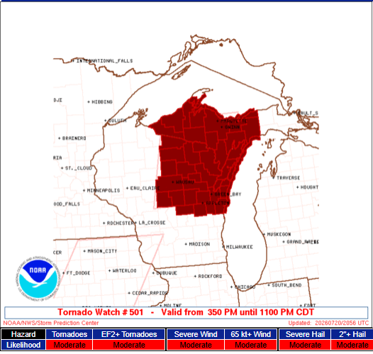 Tornado Watch Wisconsin