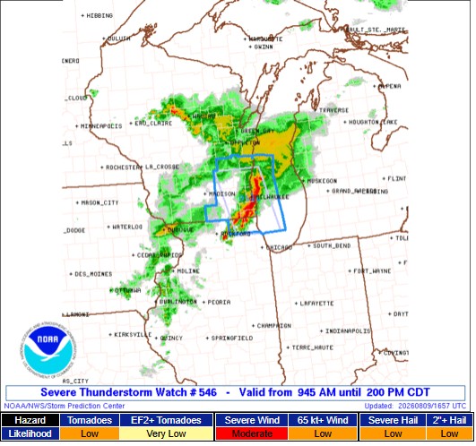Severe storms in SE Wisconsin