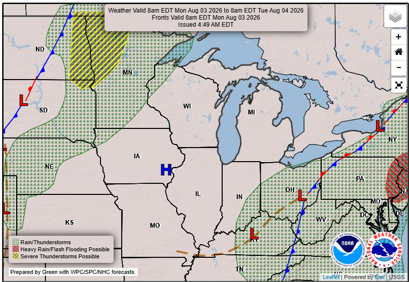 Monday forecast Wisconsin