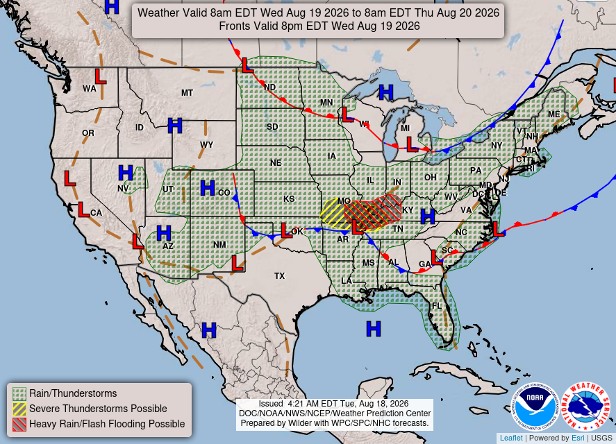 WPC Day 2 National Forecast Chart