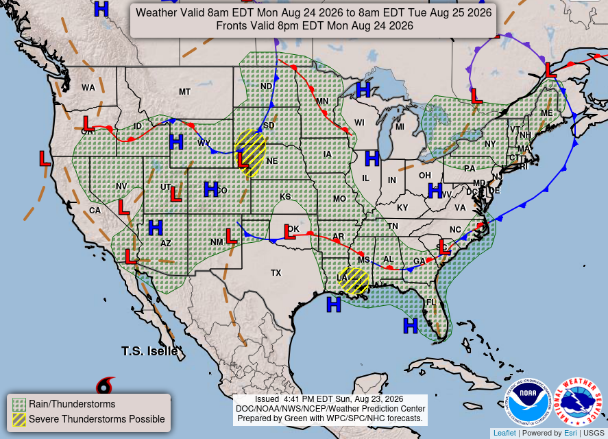WPC Day 2 National Forecast Chart