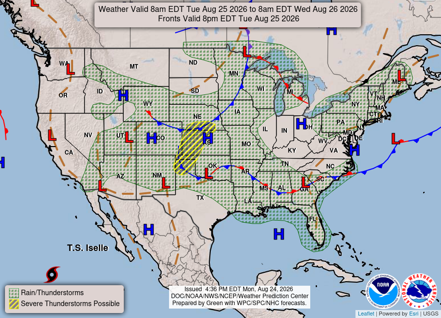 WPC Day 2 National Forecast Chart