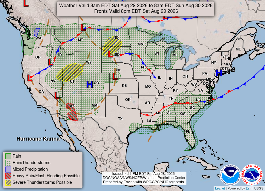 WPC Day 2 National Forecast Chart