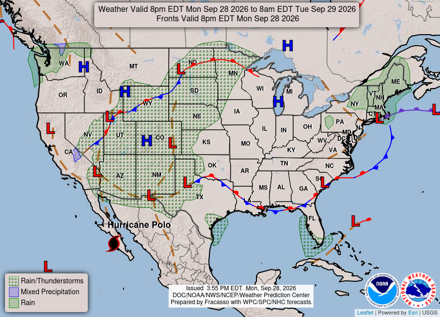 WPC Day 1 National Forecast Chart