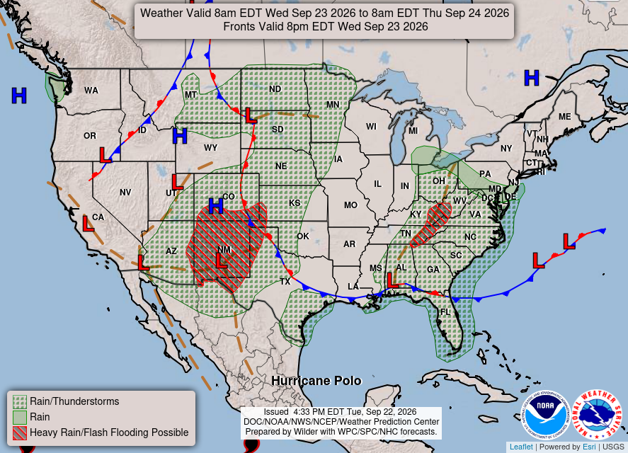 WPC Day 2 National Forecast Chart