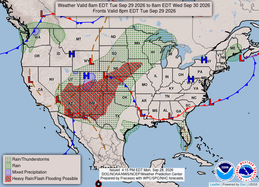 WPC Day 2 National Forecast Chart