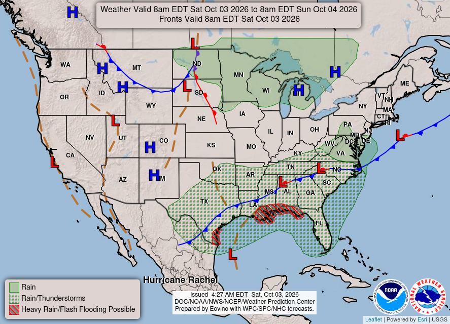 WPC Day 1 National Forecast Chart