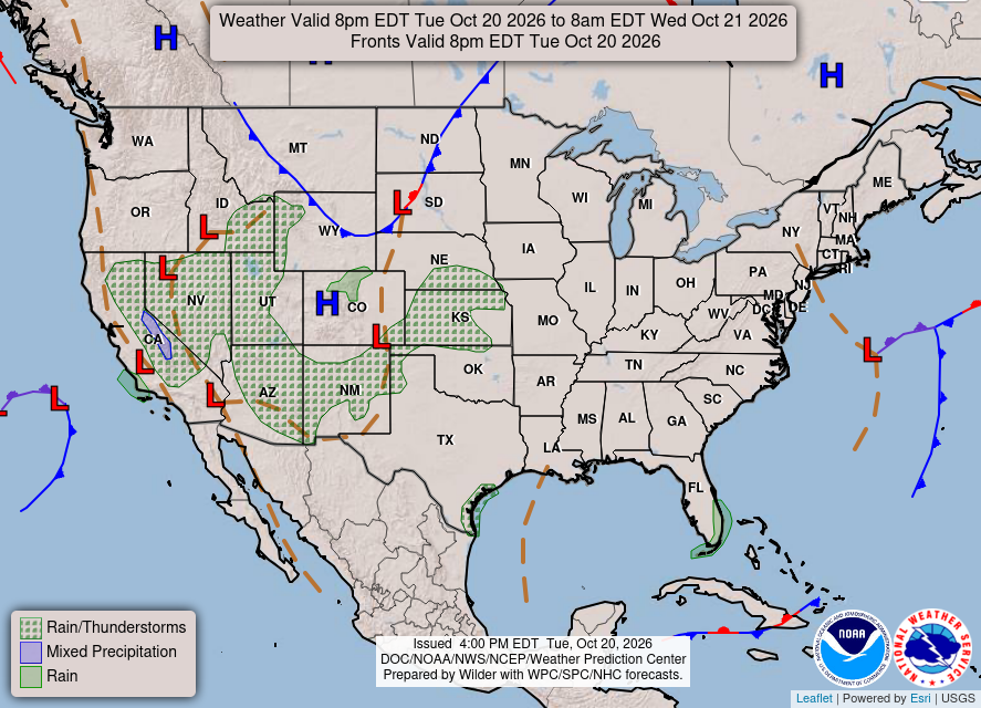 WPC Day 1 National Forecast Chart