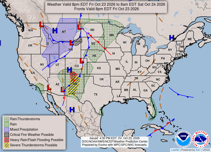WPC Day 1 National Forecast Chart