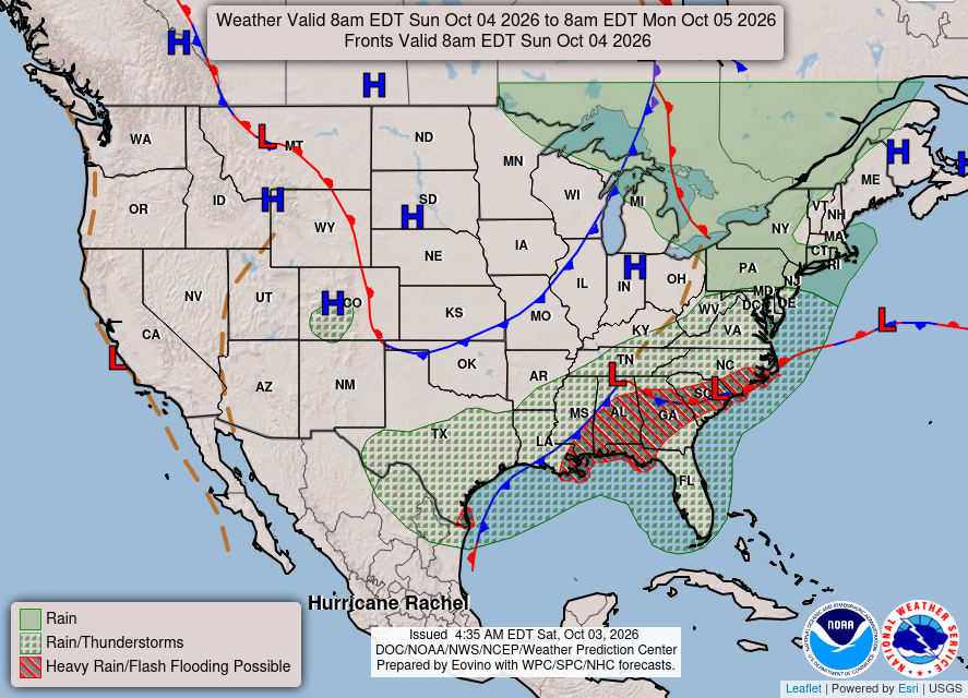 WPC Day 2 National Forecast Chart