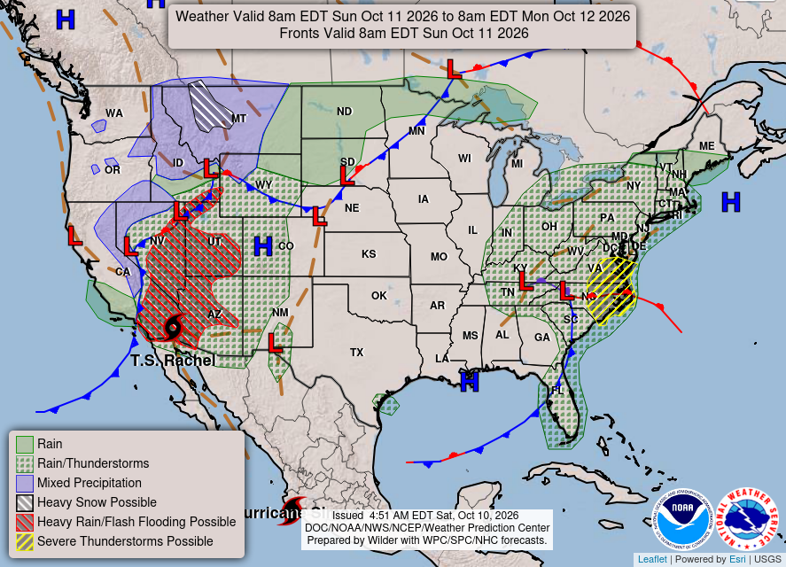 WPC Day 2 National Forecast Chart