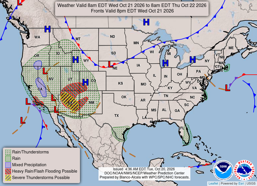 WPC Day 2 National Forecast Chart