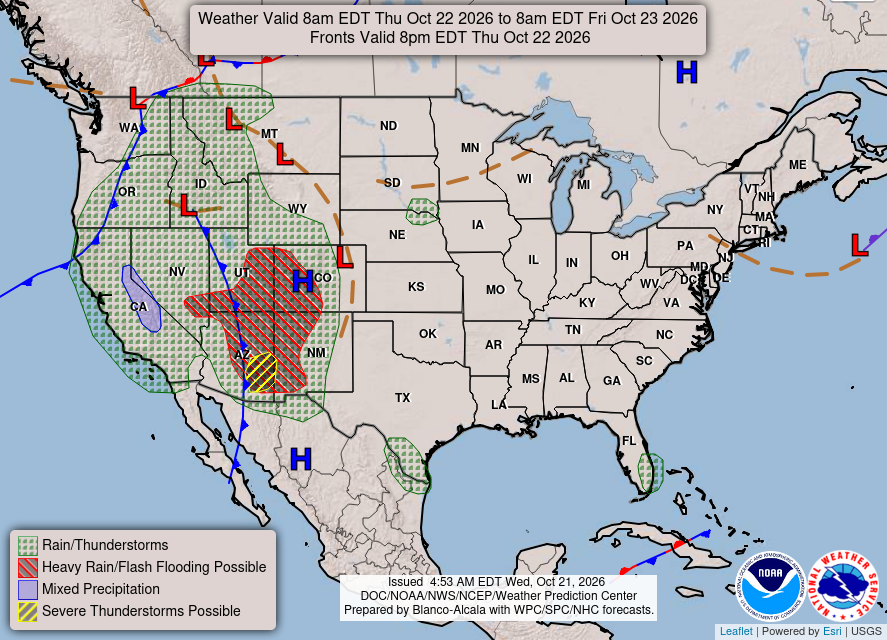 WPC Day 2 National Forecast Chart