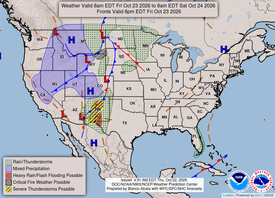 WPC Day 2 National Forecast Chart