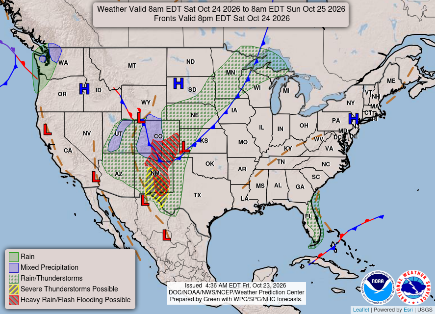 WPC Day 2 National Forecast Chart